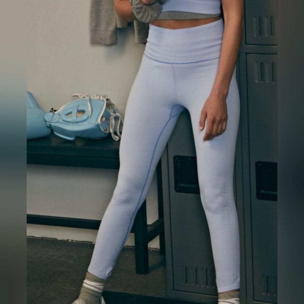 🔥LAST CHANCE FREE PEOPLE High Waist Ribbed Leggings Size Large